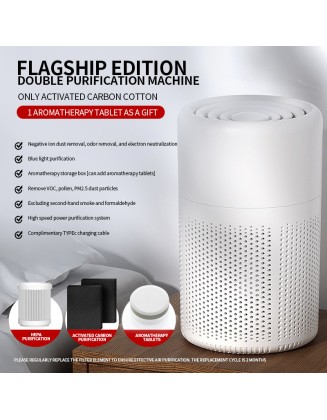 Negative ion indoor odor removal air purifier