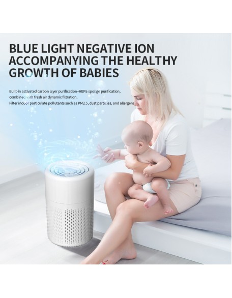 Negative ion indoor odor removal air purifier