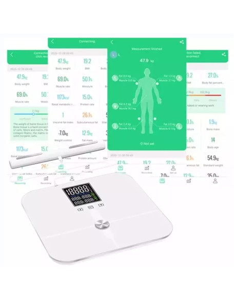 Eight electrode color screen intelligent body fat scale